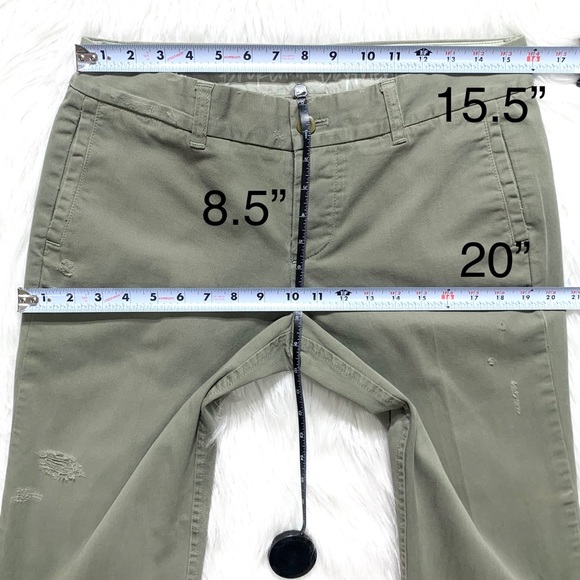 SOLD-Crew Boyfriend Distressed Chino Pants - Picture 8 of 9